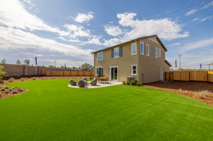 A house with a large yard.