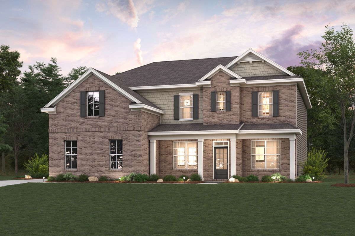 A large brick house.
