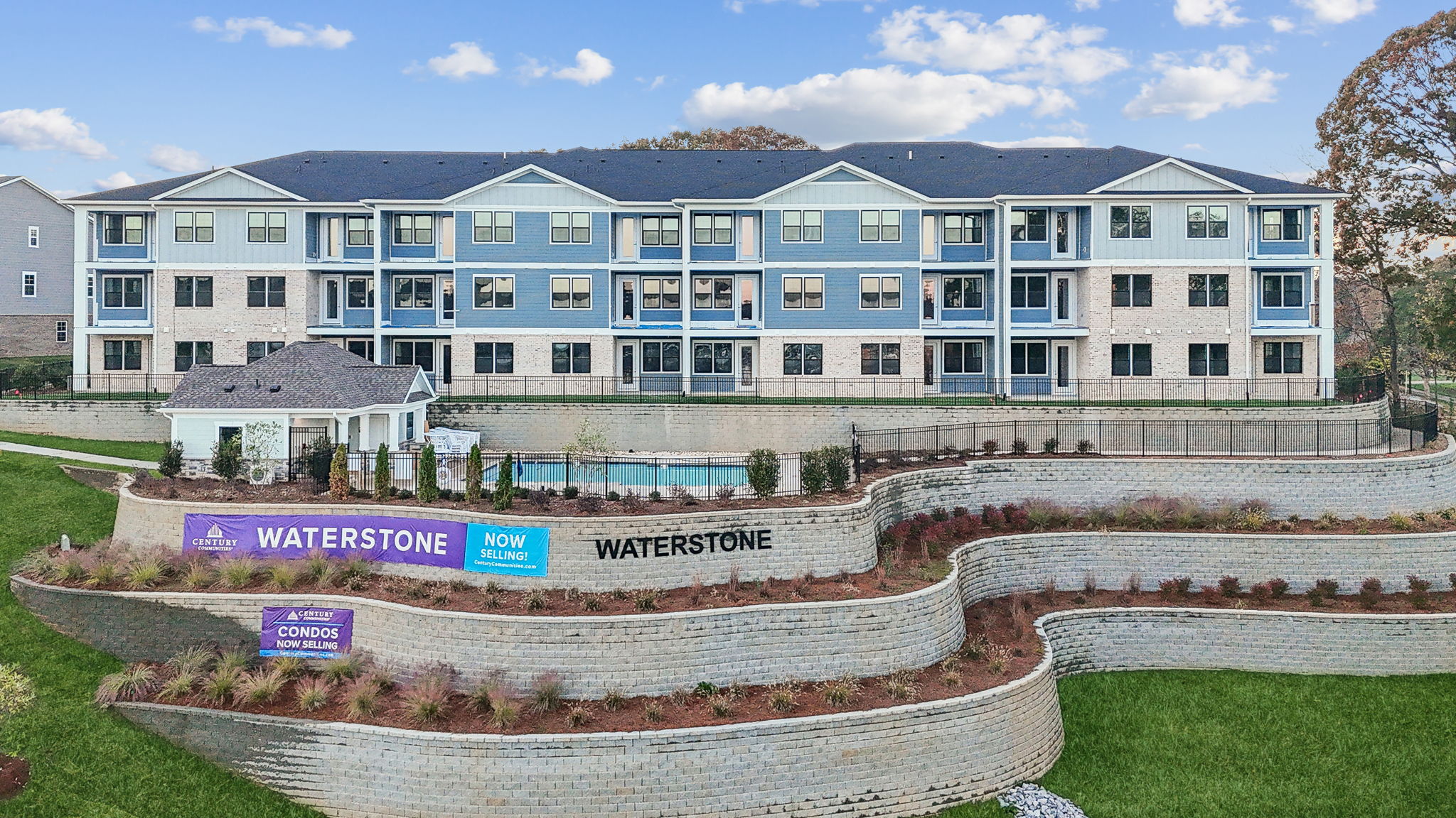 A large building with many windows.