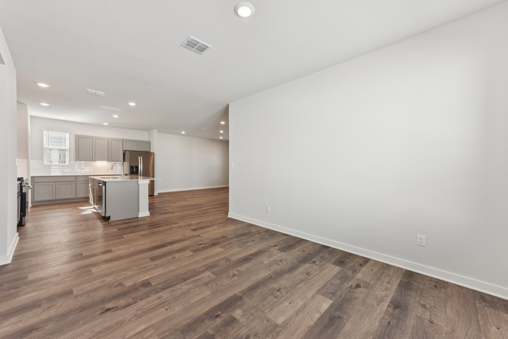 A large empty kitchen.