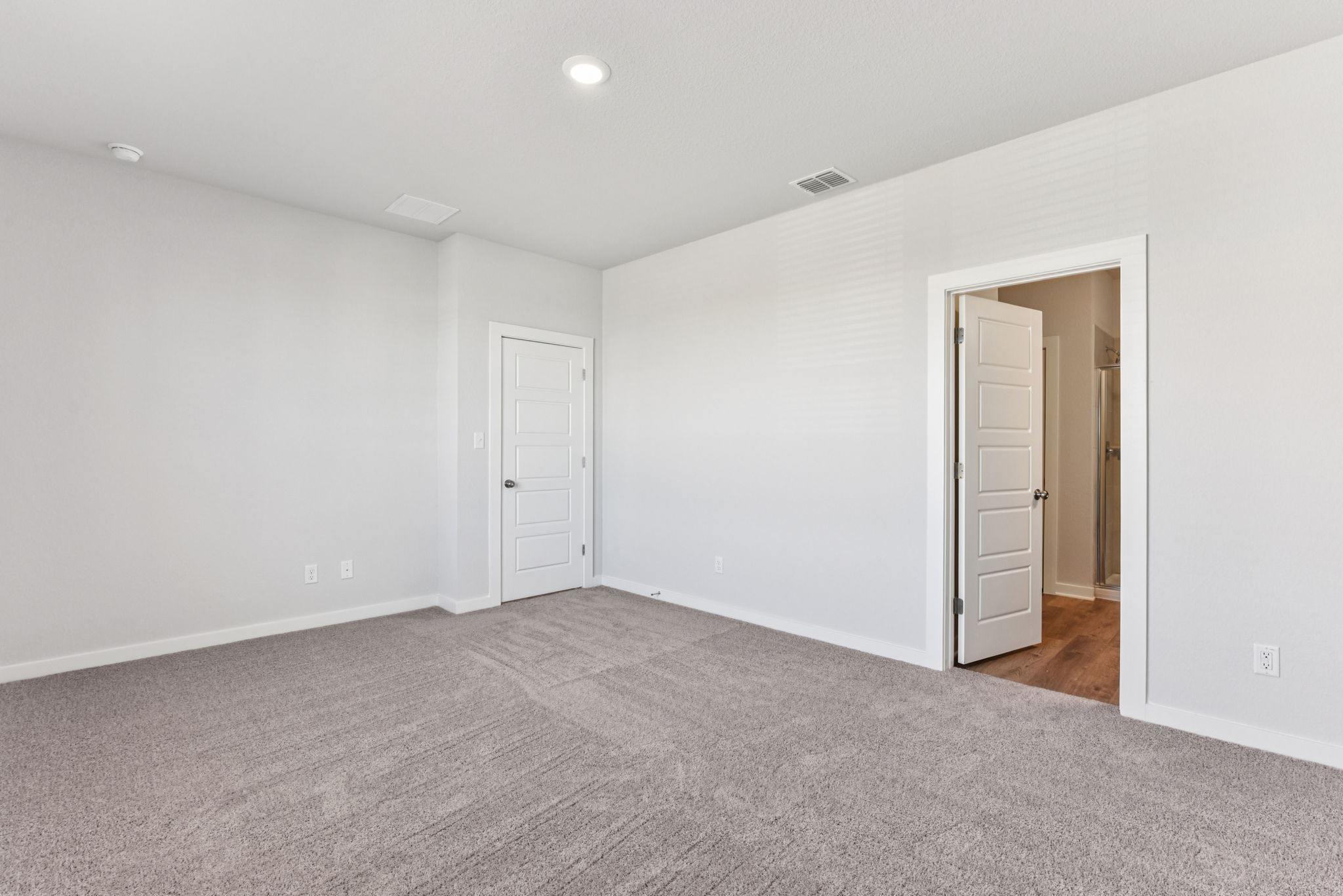 A room with white walls.