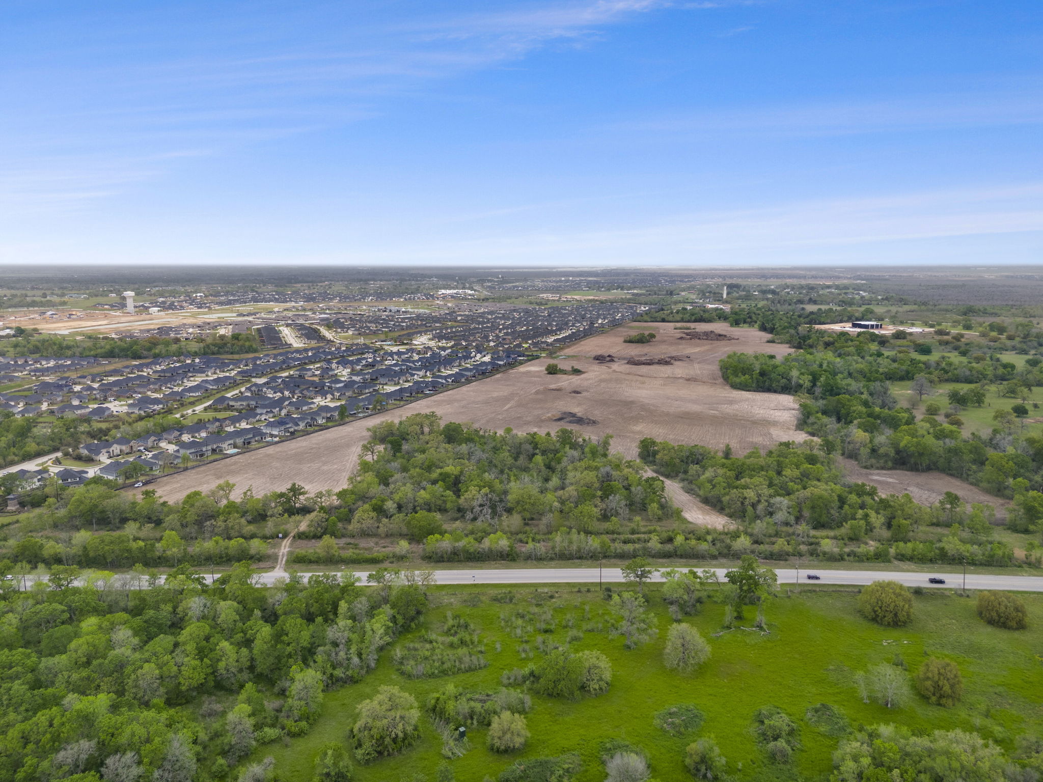 A landscape with trees and grass.