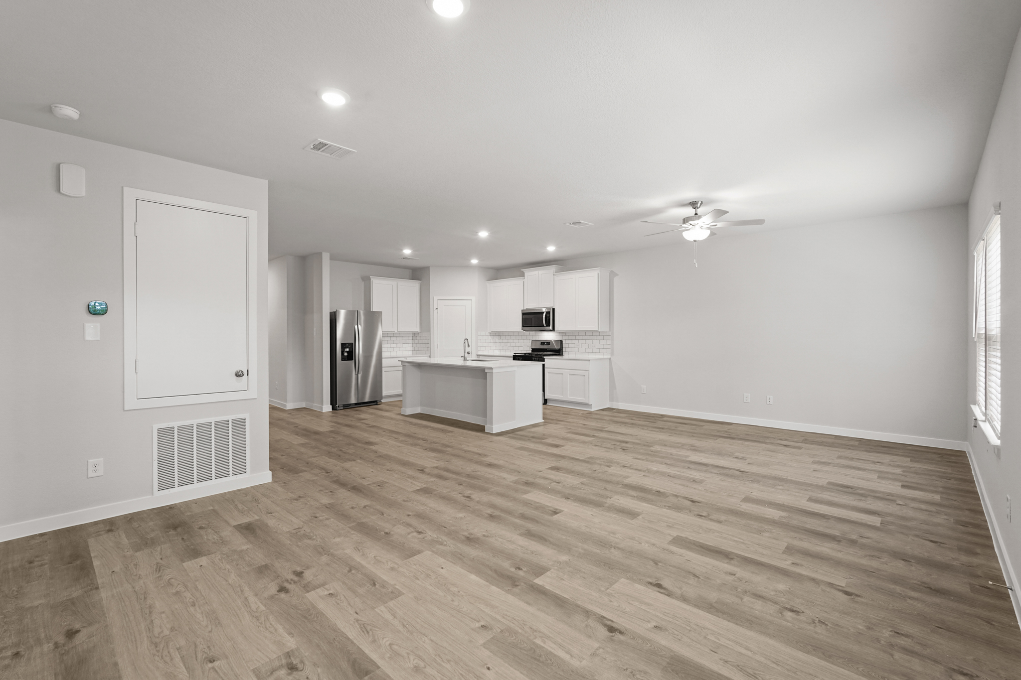 A large empty kitchen.