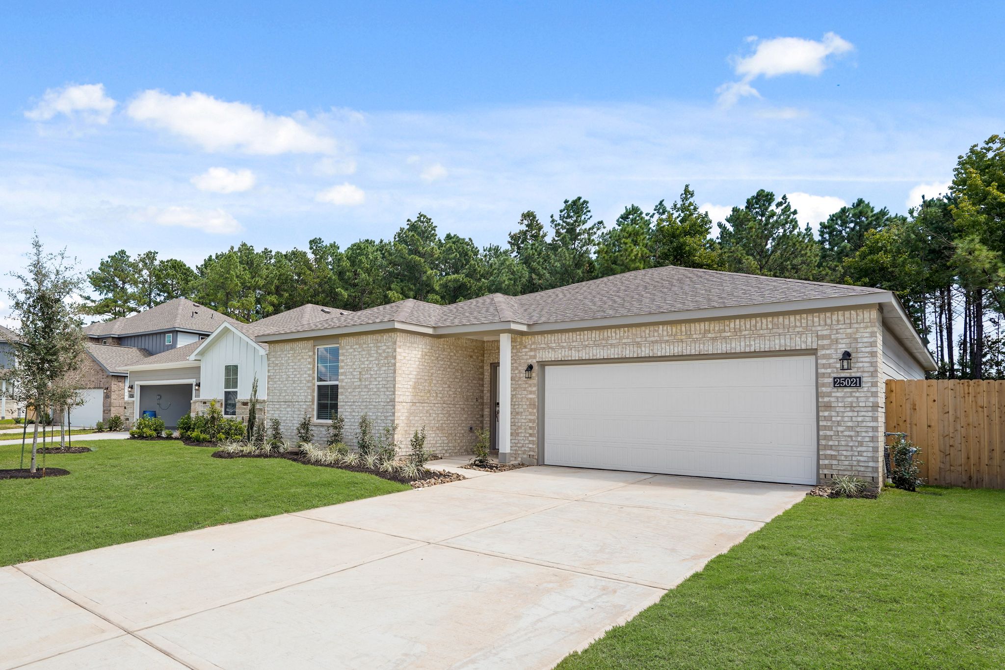 A house with a garage.