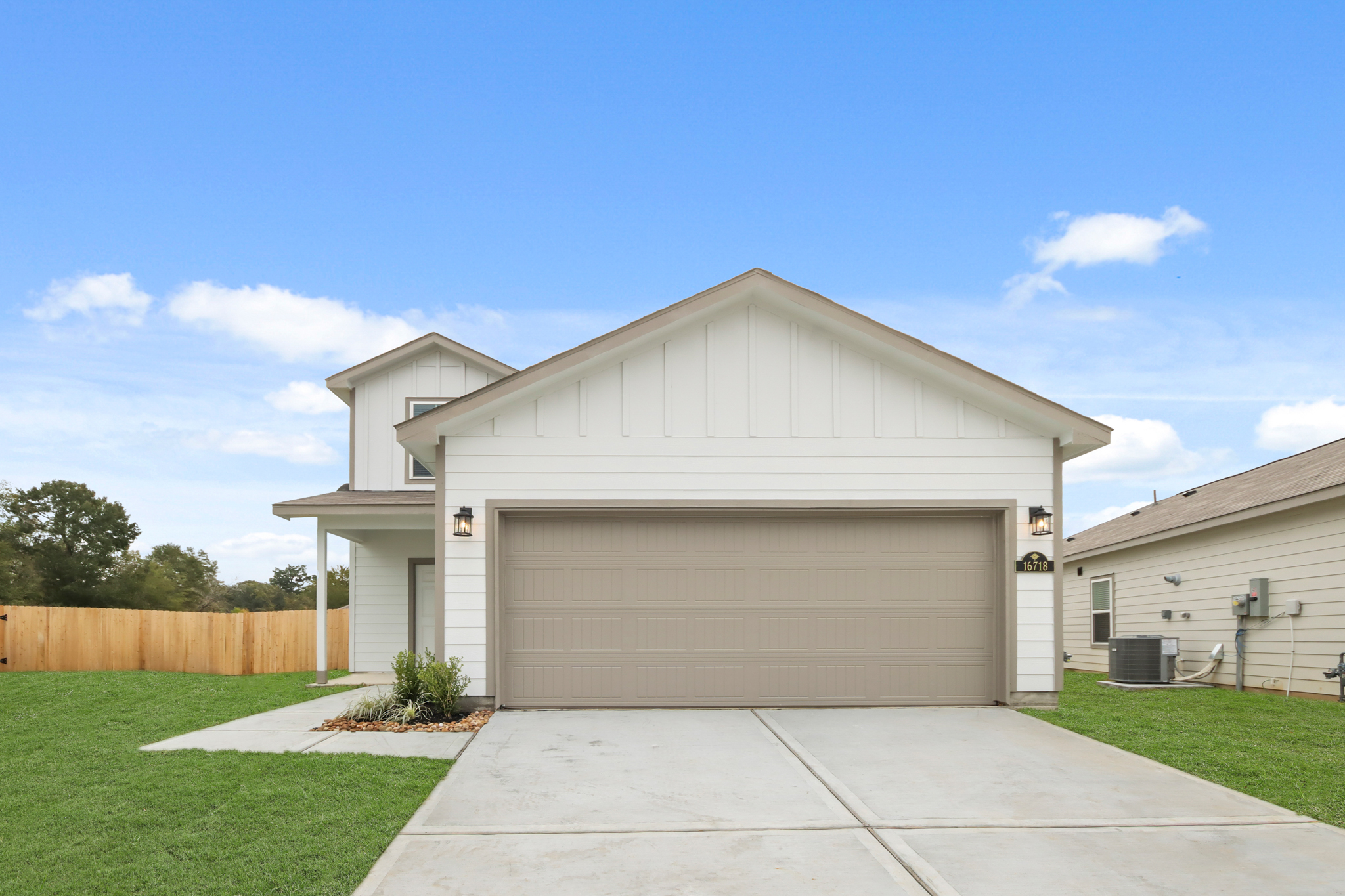 A garage with a garage.