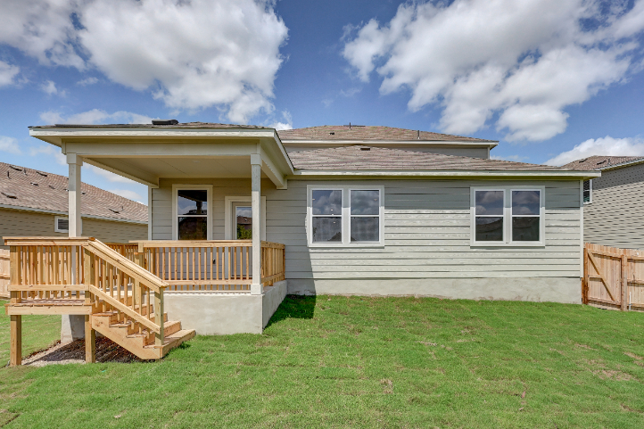A house with a deck.
