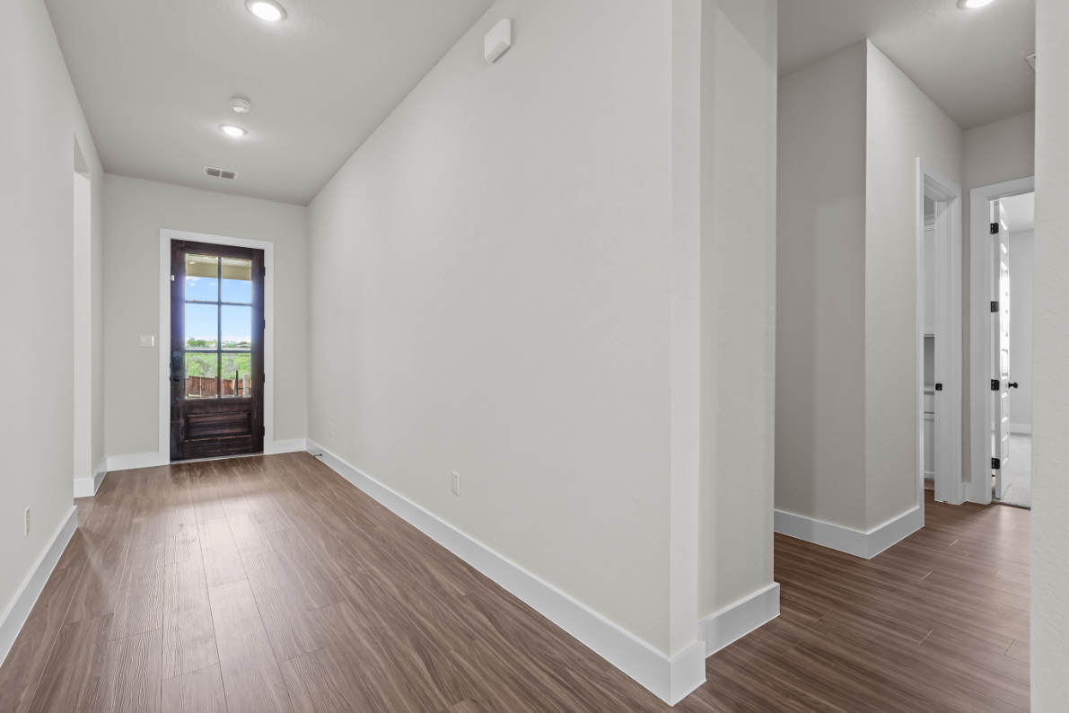 A room with white walls.