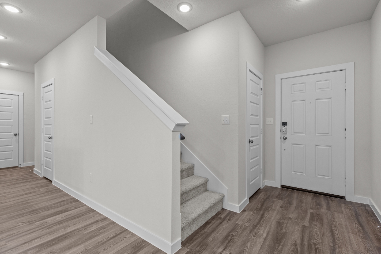 A staircase in a house.