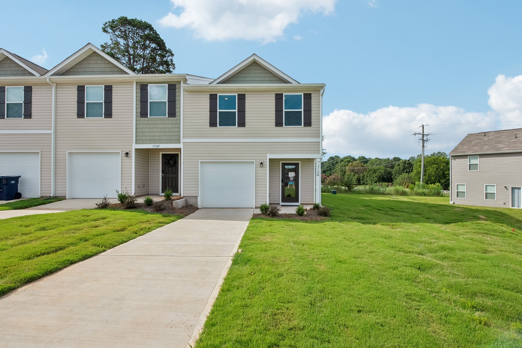 A house with a driveway.